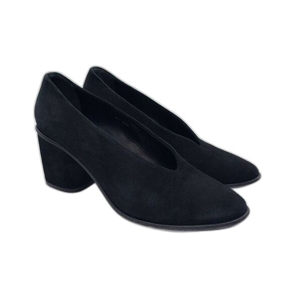 COS Black Suede Block Heel - 39/8-8.5 - Picture 2 of 11